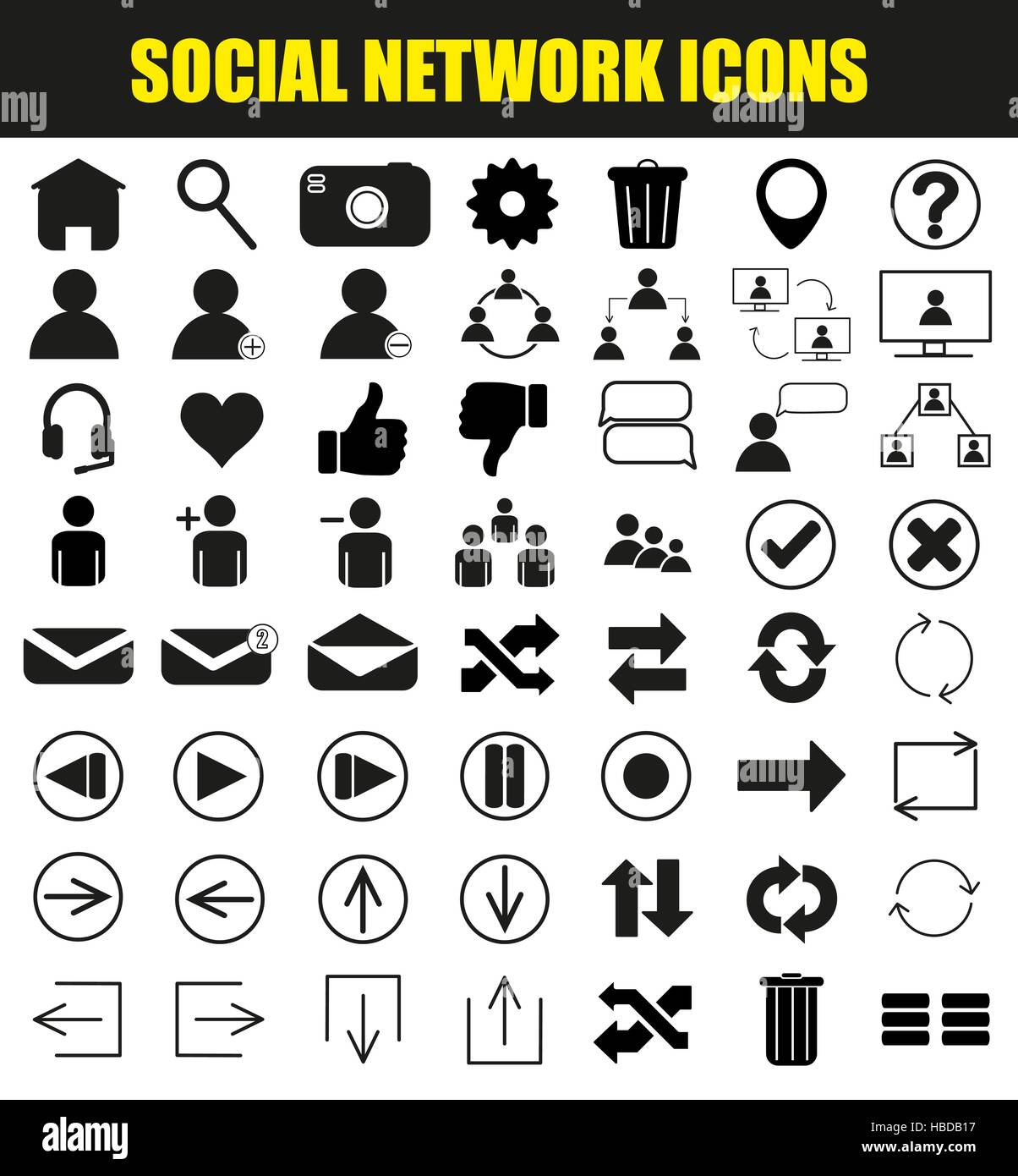 Soziales Netzwerk-Icons Stock Vektor