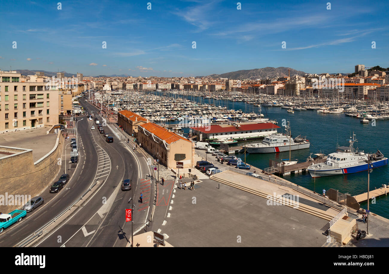 Alten Hafen von Marseille, Frankreich Stockfoto