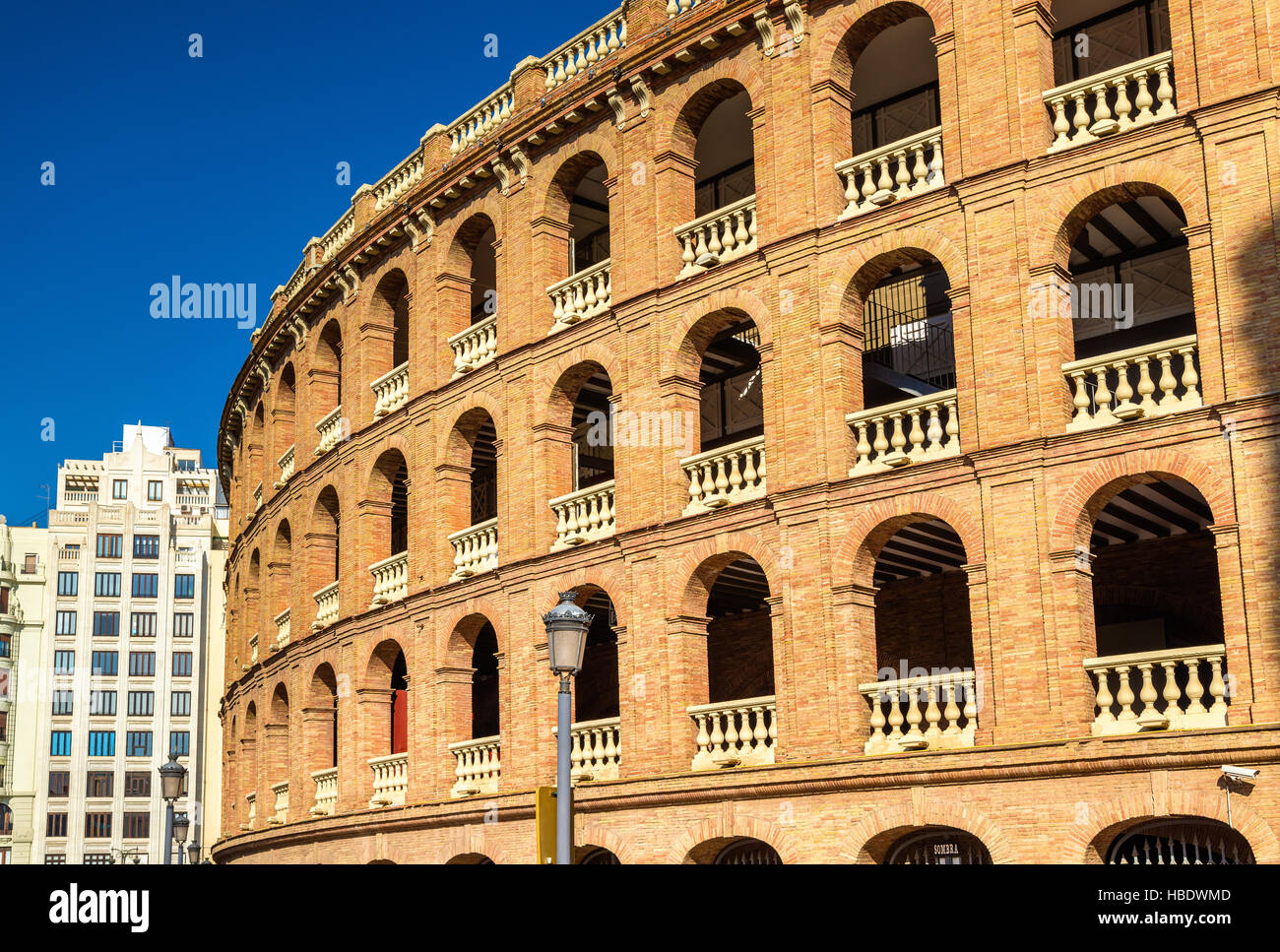 Plaza de Toros, eine Stierkampfarena in Valencia, Spanien Stockfoto