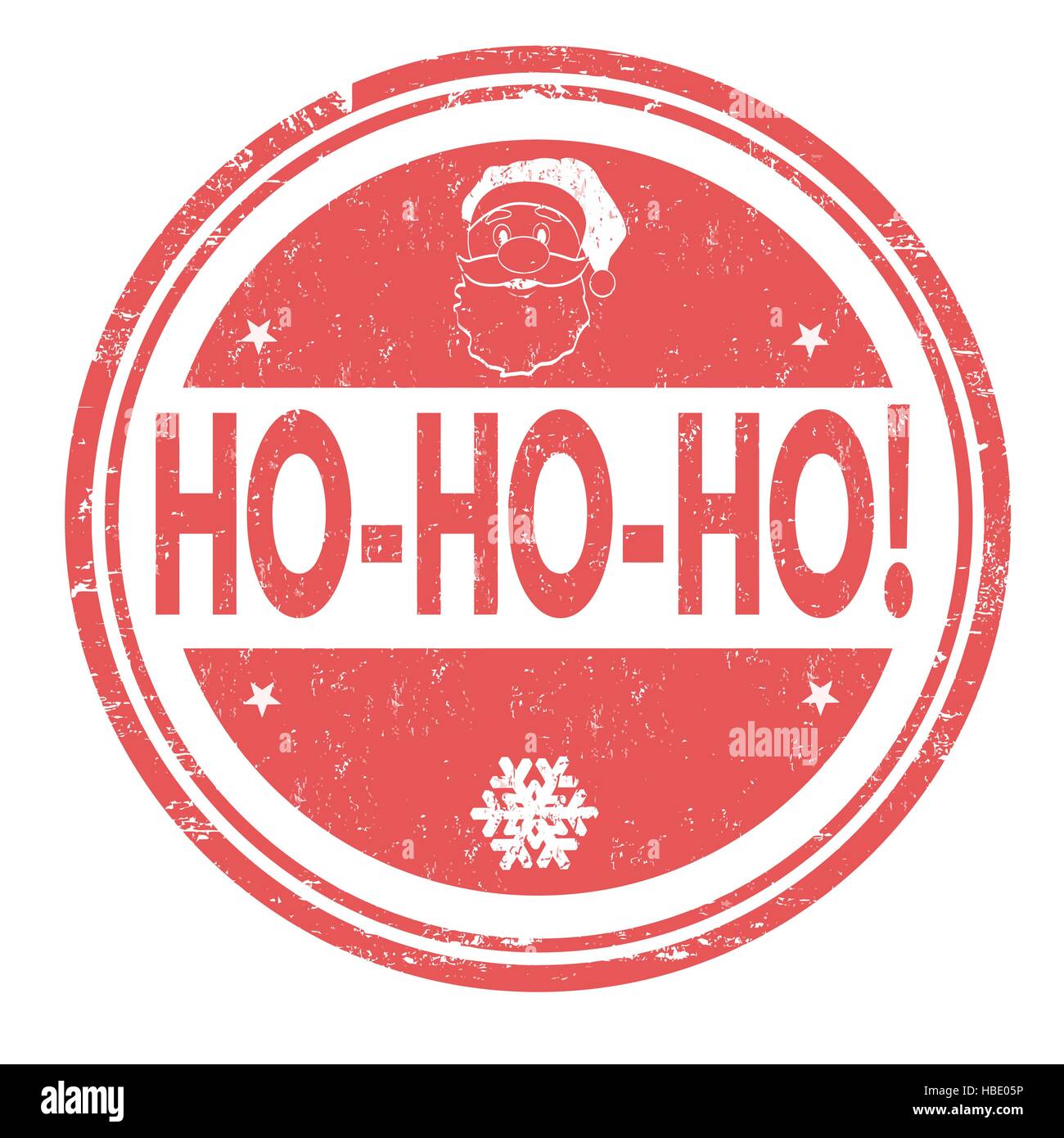 Ho-Ho-Ho! Grunge-Stempel auf weißem Hintergrund, Vektor-illustration Stock Vektor