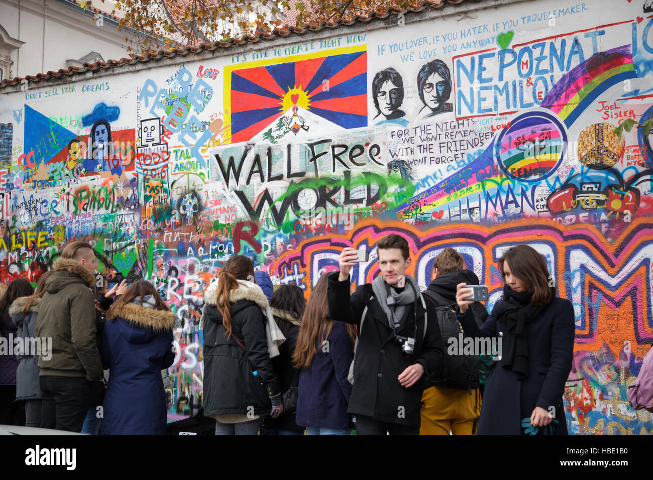 John-Lennon-Mauer, Prag, Tschechische Republik Stockfoto