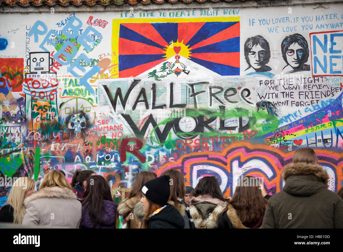 John-Lennon-Mauer, Prag, Tschechische Republik Stockfoto