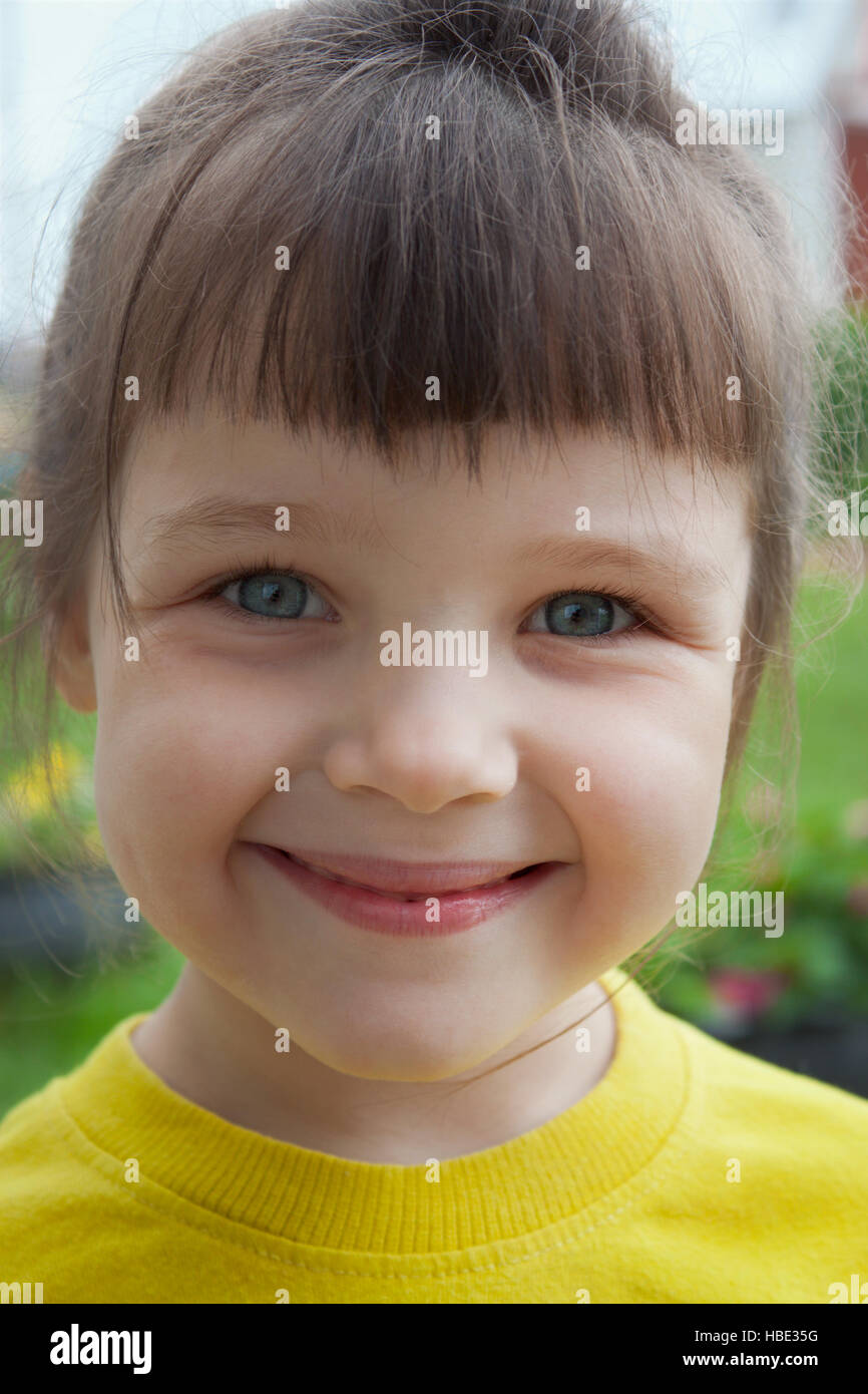 Porträt eines Mädchens grau-eyed Stockfoto