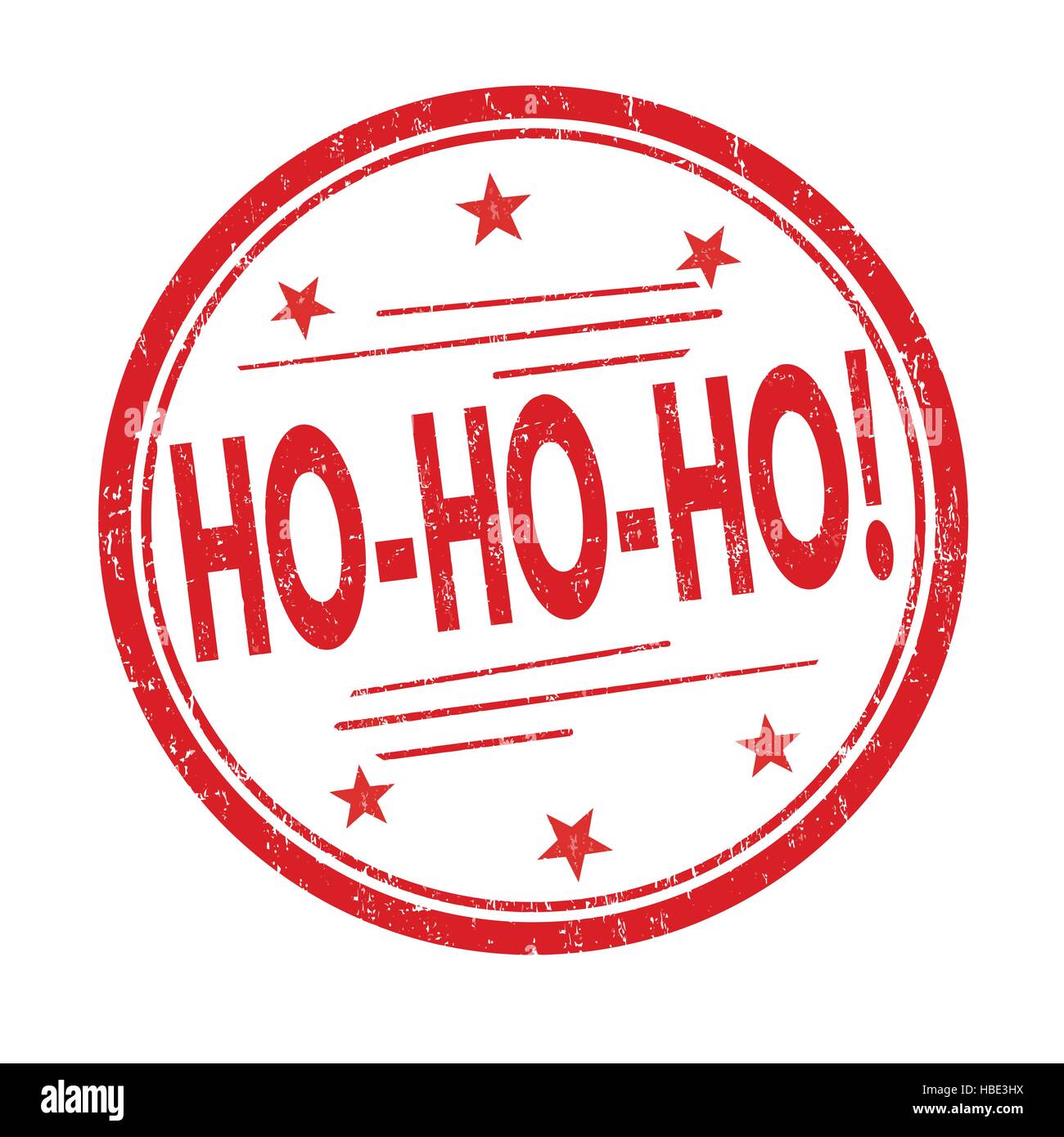 Ho-Ho-Ho! Grunge-Stempel auf weißem Hintergrund, Vektor-illustration Stock Vektor