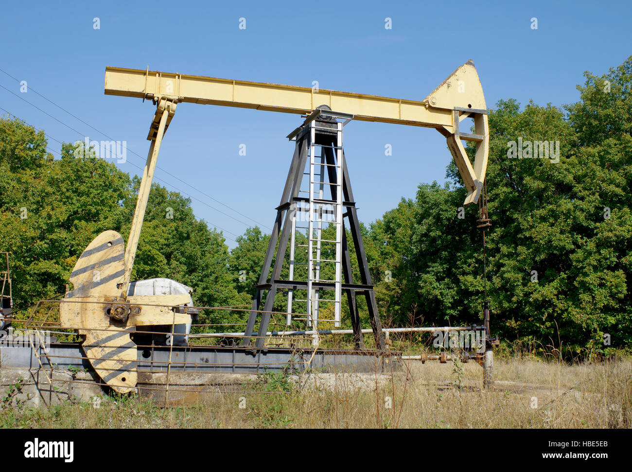 Maschine-Schaukeln für die Ölförderung Stockfoto