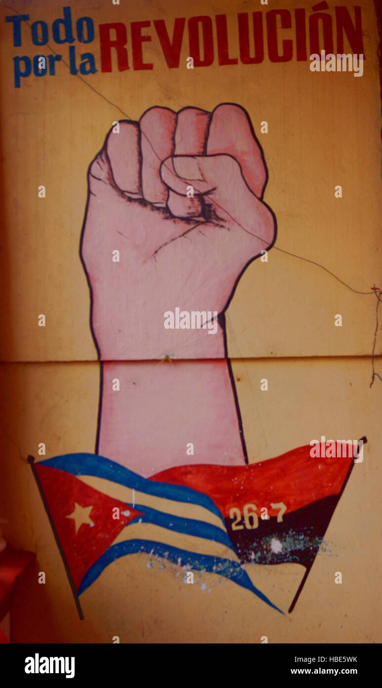 Kubanische Propaganda Stockfoto
