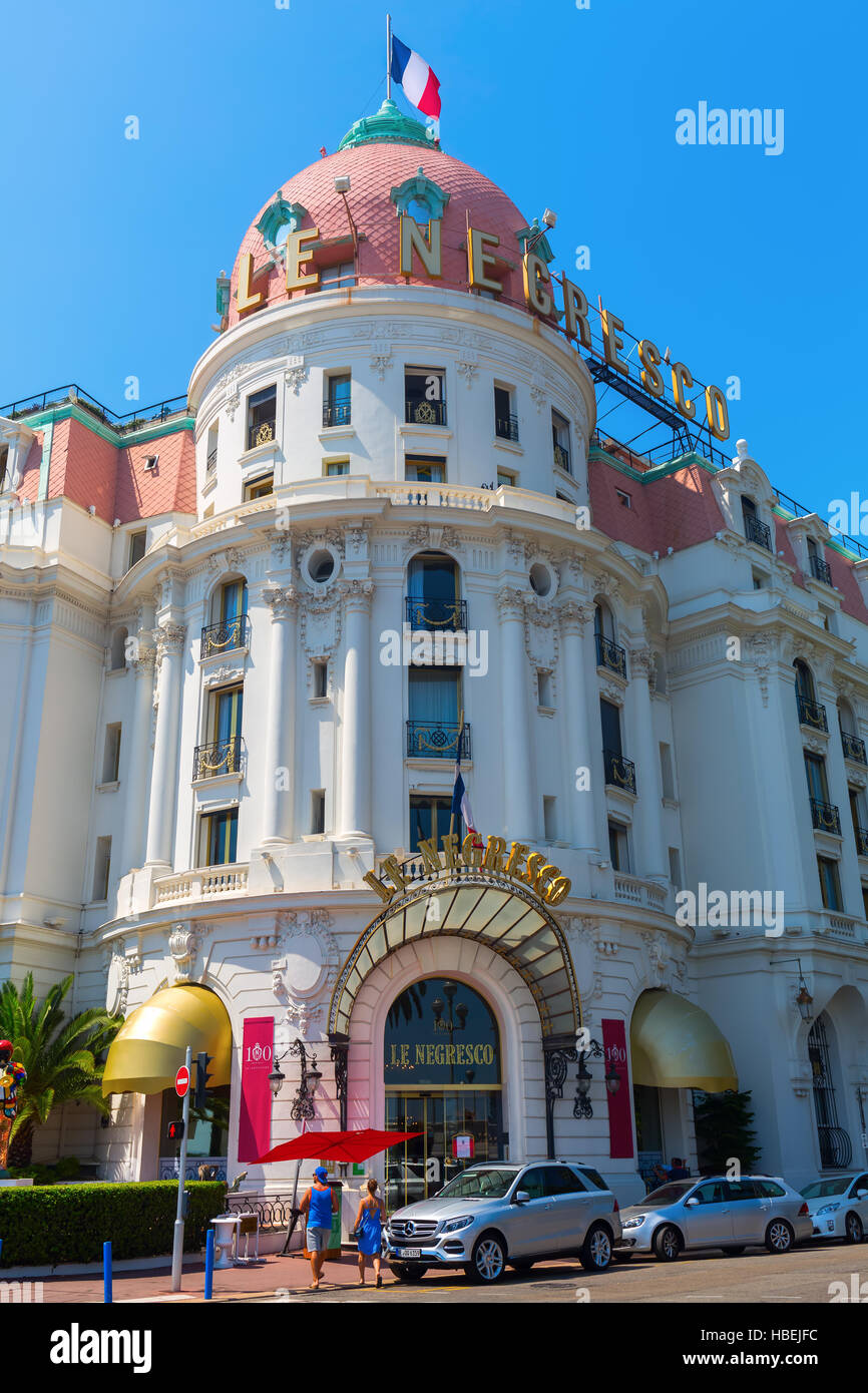 Hotel Le Negresco in Nizza, Frankreich Stockfoto