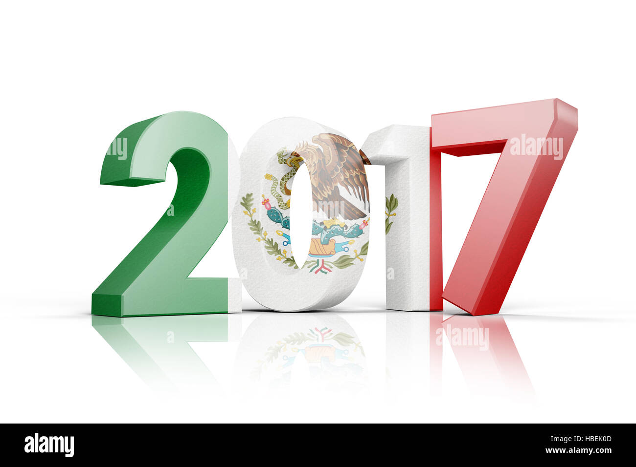 Zusammengesetztes Bild Mexiko Nationalflagge Stockfoto