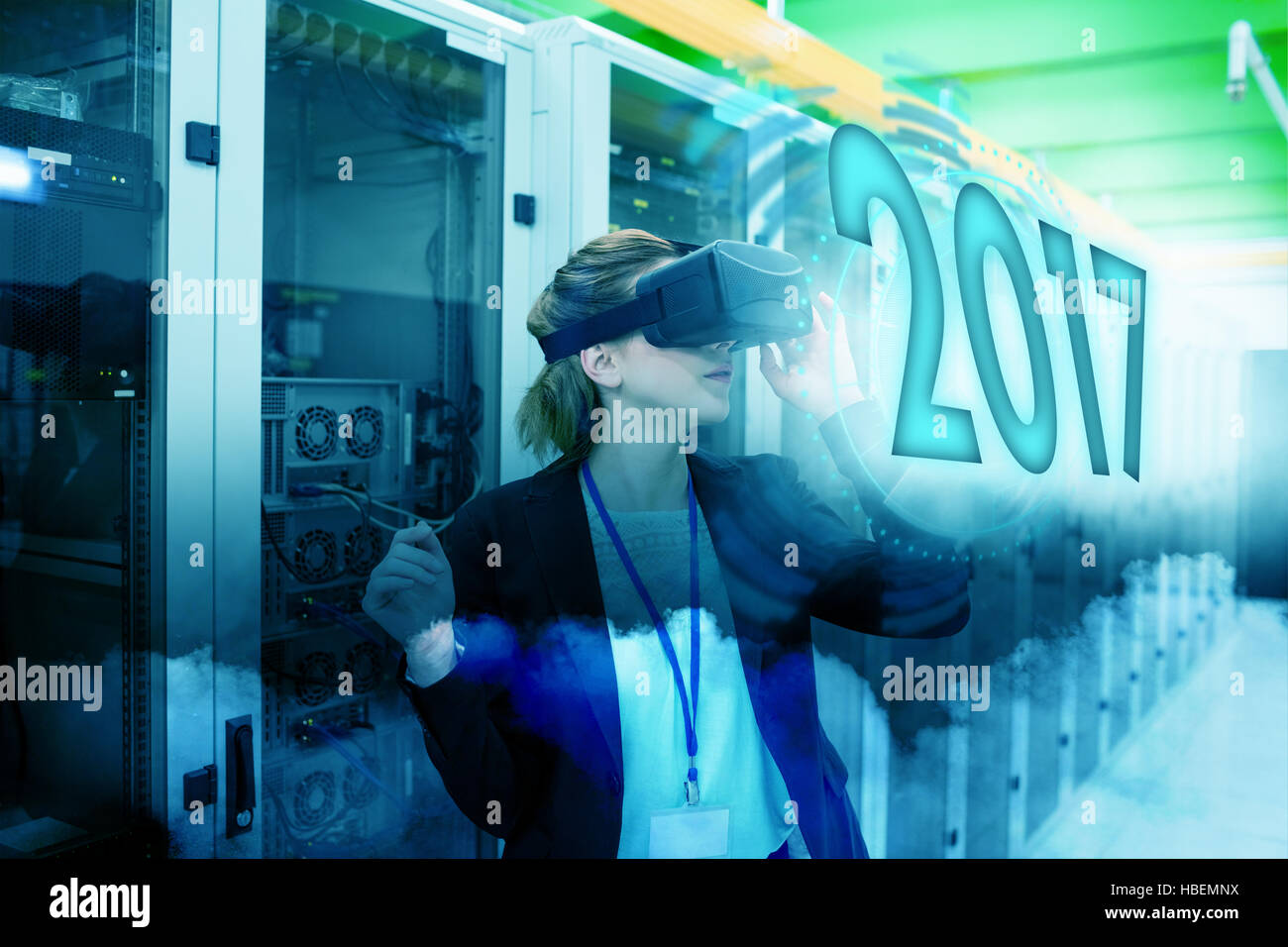 Zusammengesetztes Bild des digitalen Bildes Neujahr 2017 Stockfoto