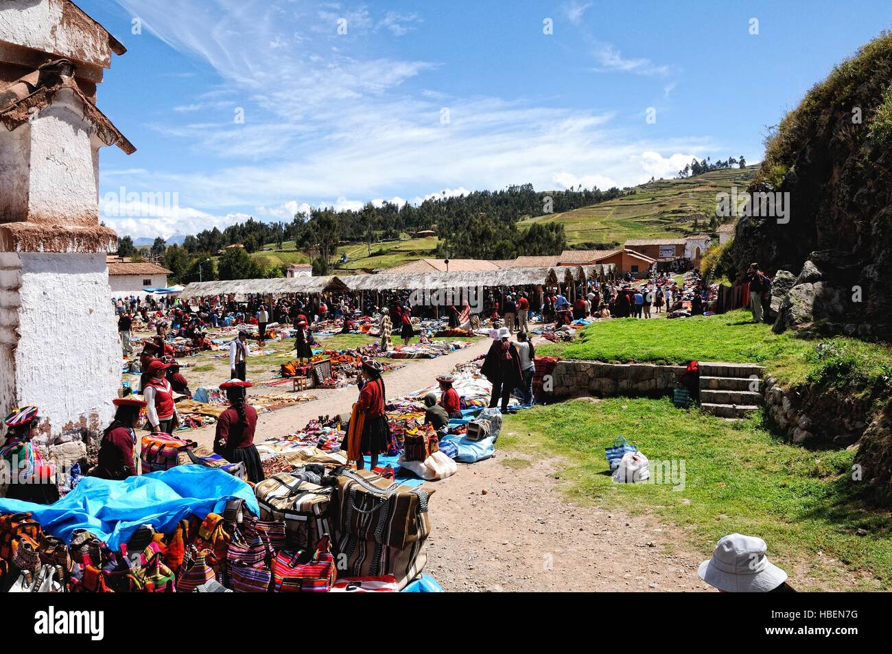 Chinchero Indianermarkt Peru Stockfoto