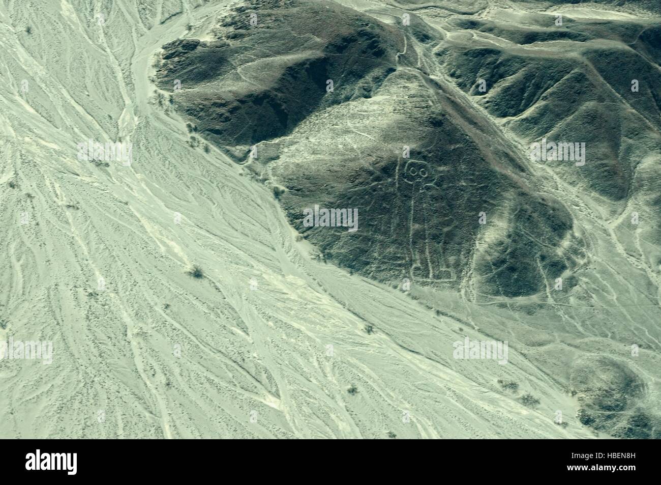 Nazca-Linien von Peru Astronaut Stockfoto