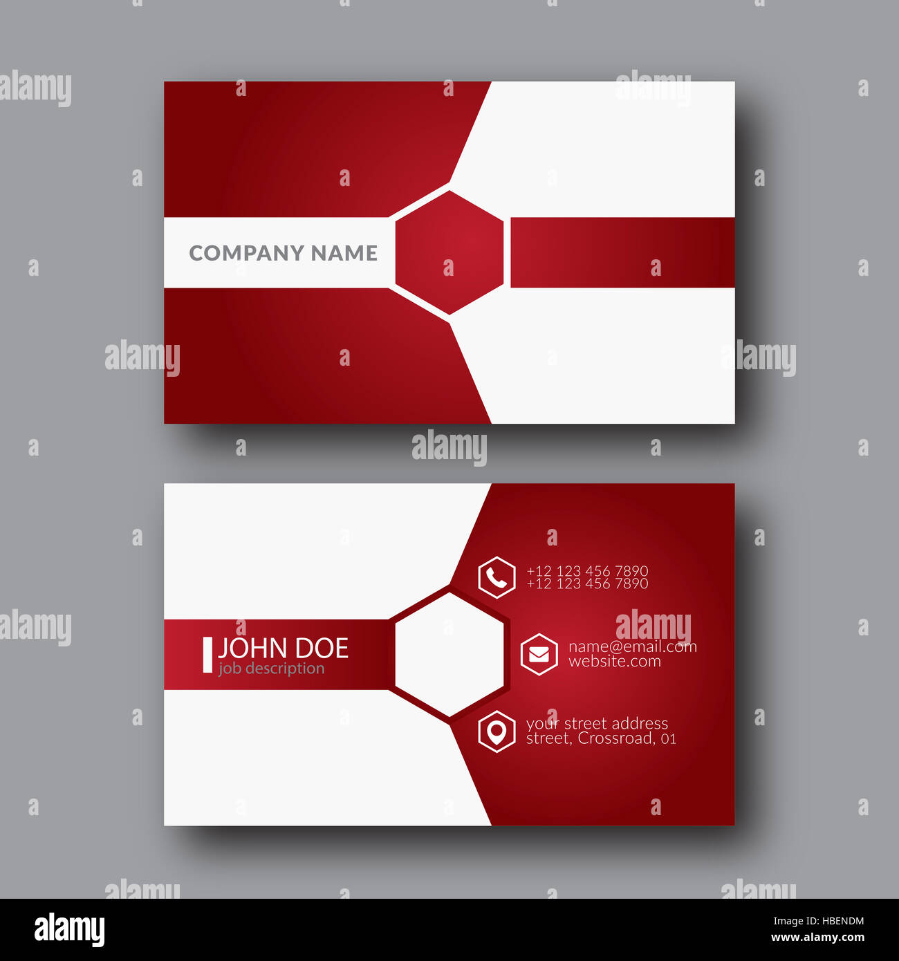 Visitenkarten Vorlage Stockfoto