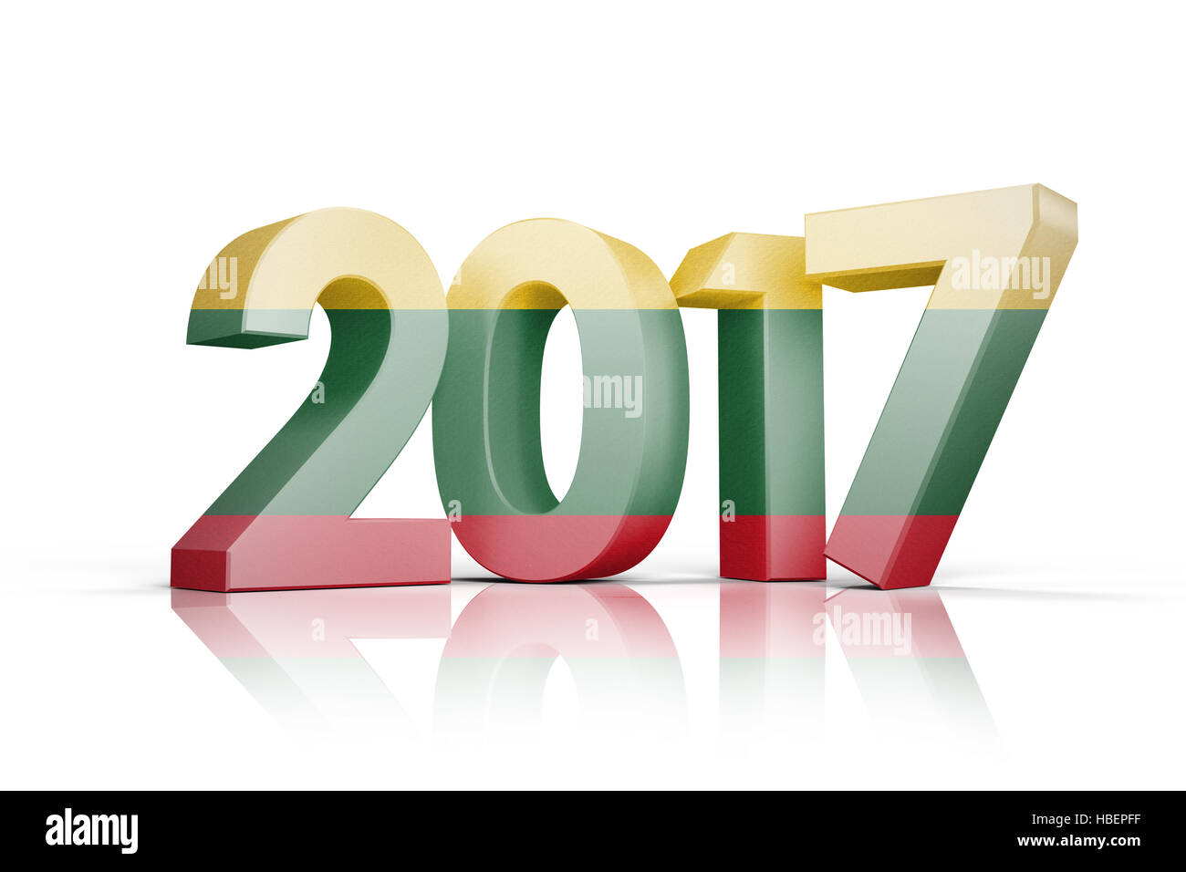 Zusammengesetztes Bild Litauen Flagge Stockfoto