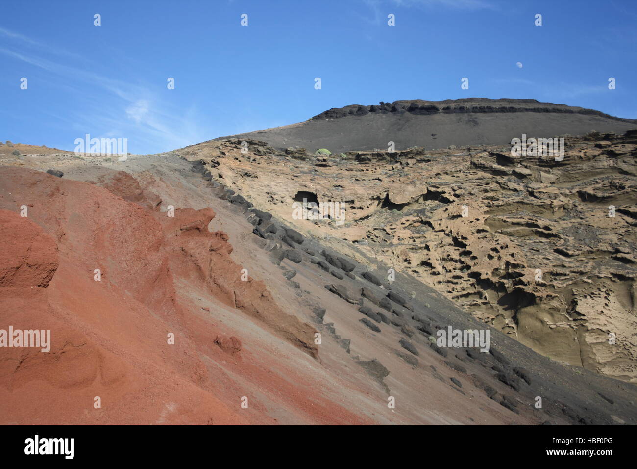 Lanzarote, Kraterrand in der Nähe von El Golfo Stockfoto