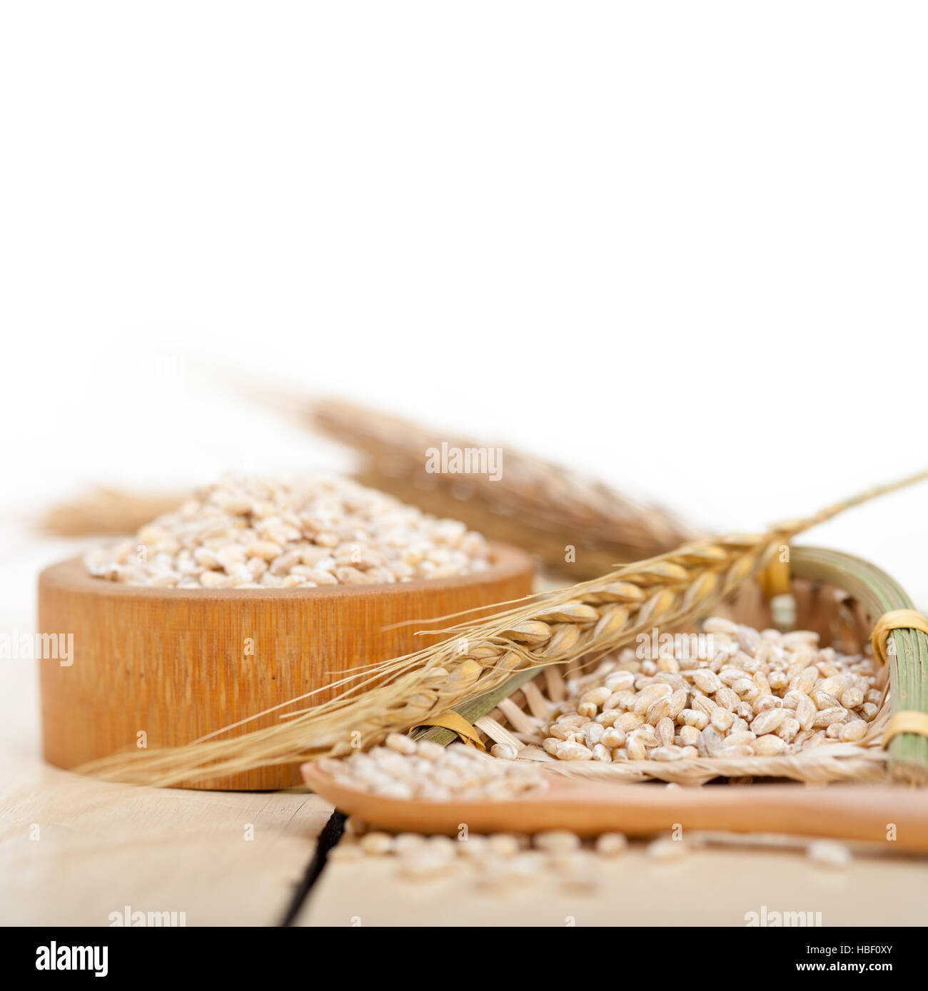 Bio Weizenkörner Stockfoto