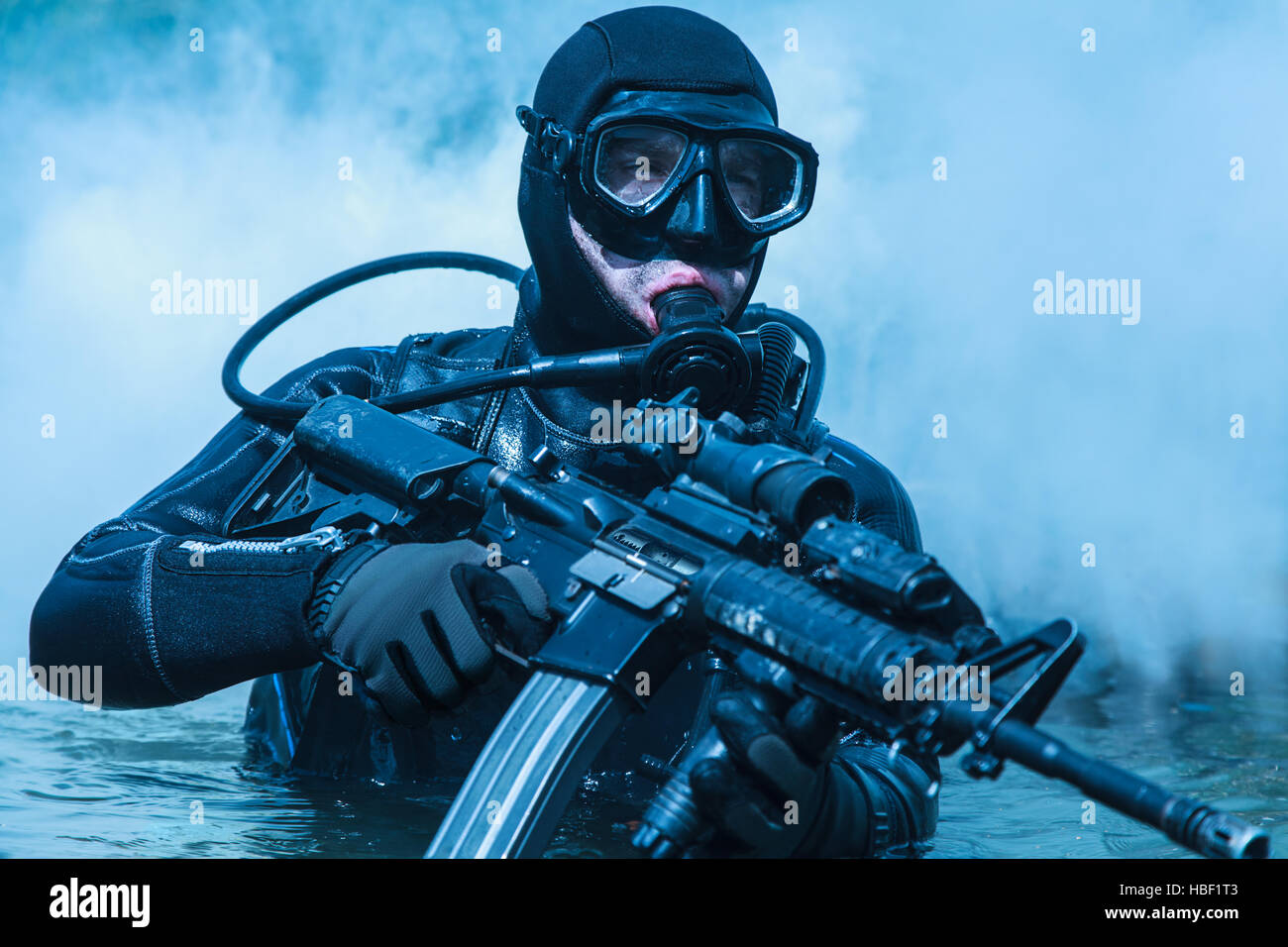 Navy SEAL Froschmann Stockfoto