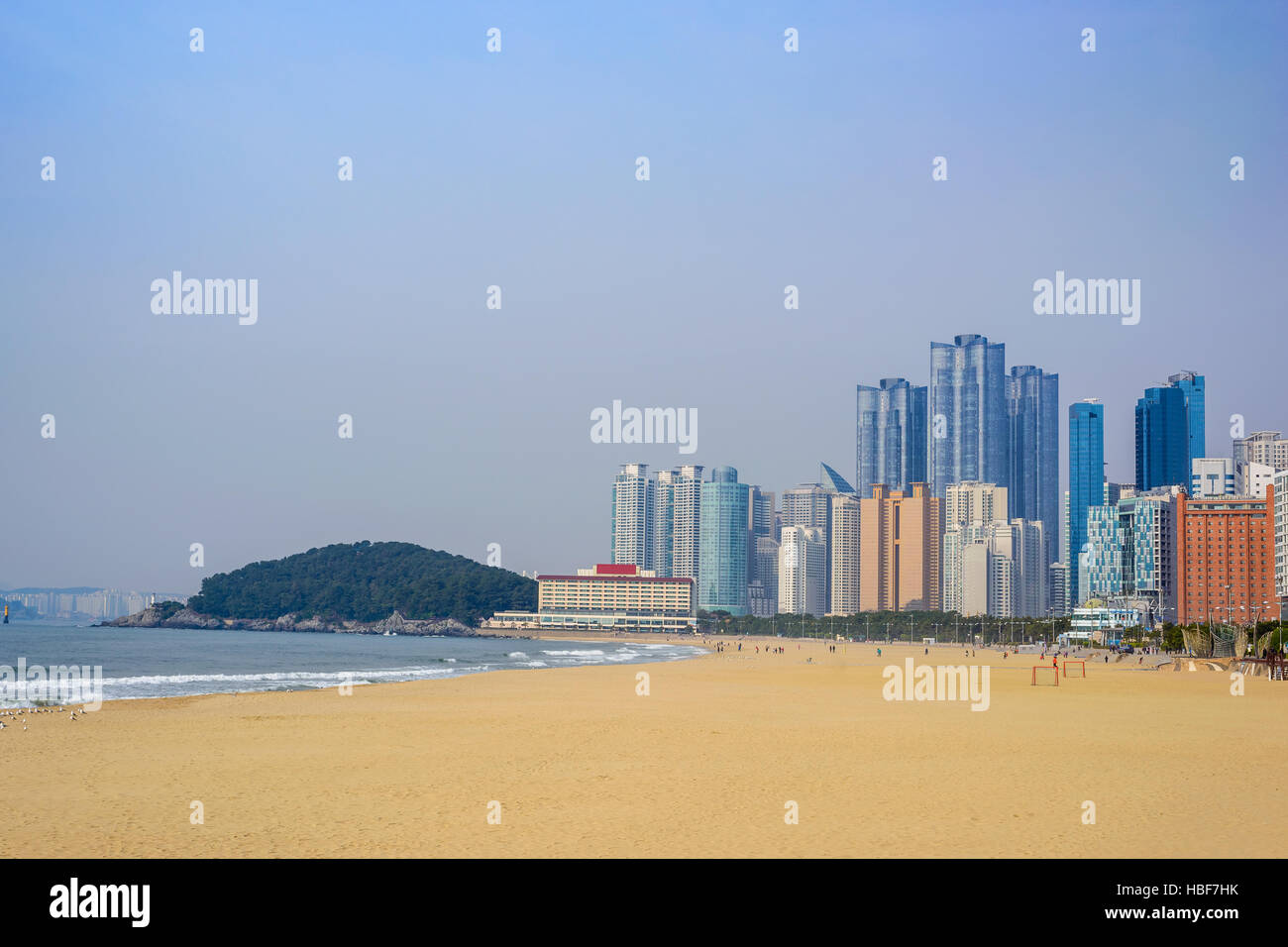 Haeundae Strand, Busan, Südkorea Stockfoto