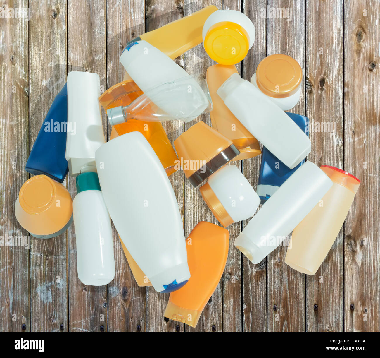 Kunststoff-Abfälle Stockfoto