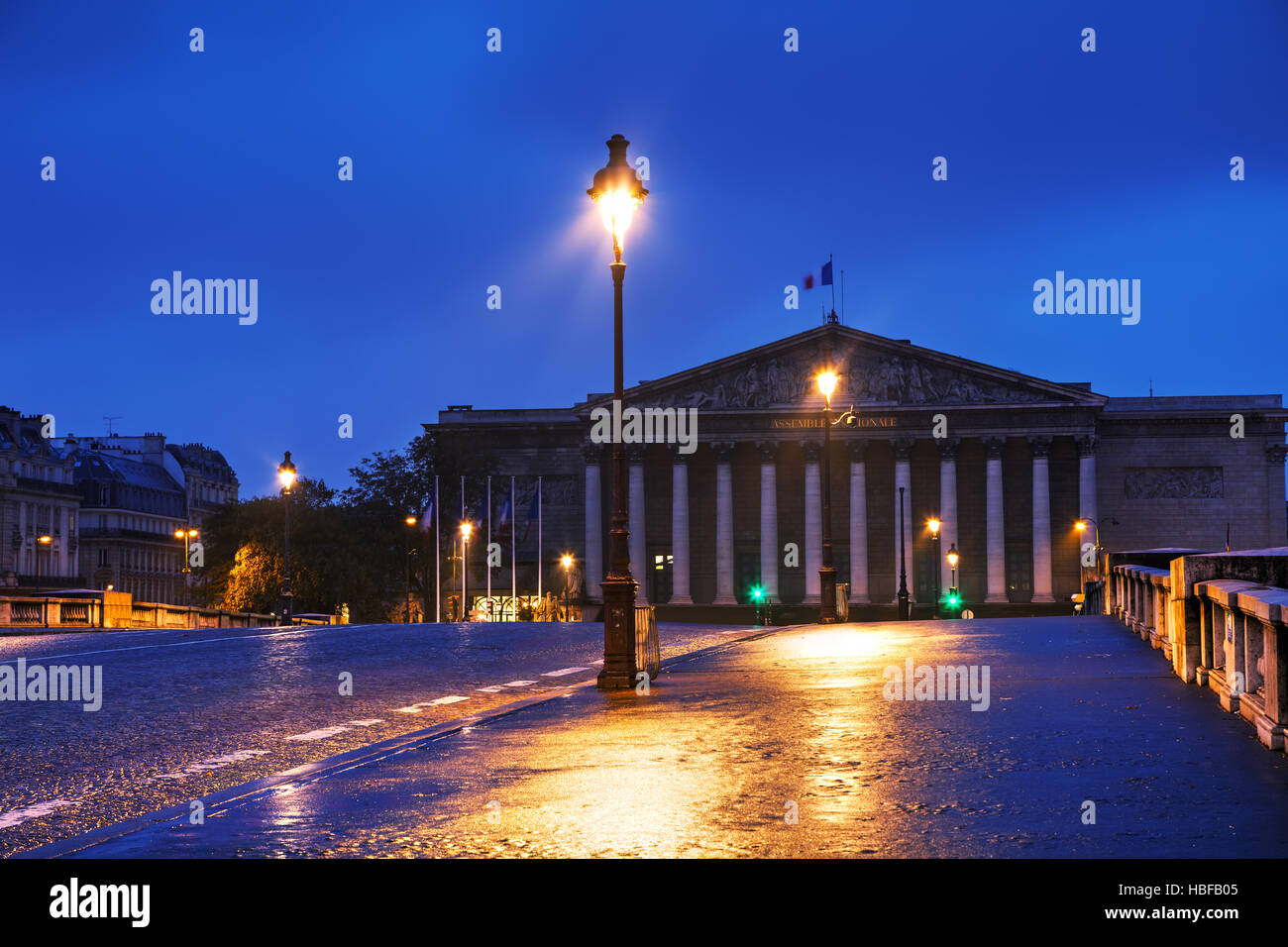 Nationalversammlung Nationale in Paris, Frankreich am surise Stockfoto