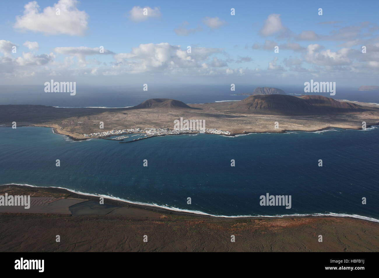 Lanzarote, Blick auf La Graciosa Stockfoto