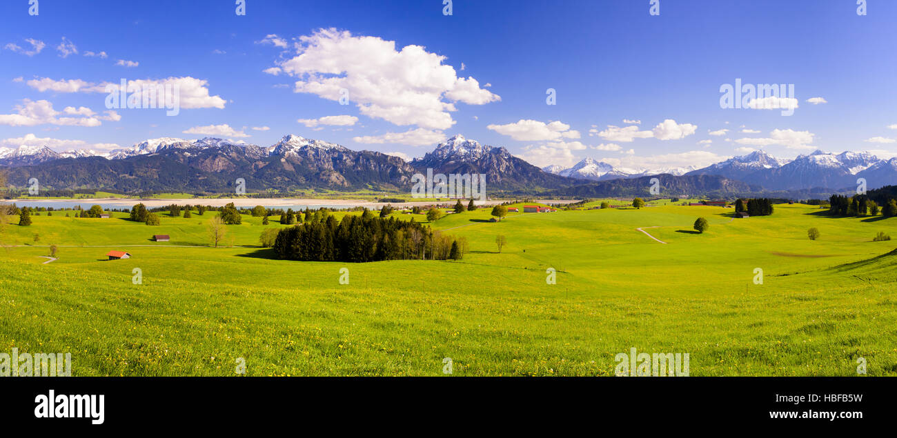 große Panorama-Landschaft in Alpen Stockfoto