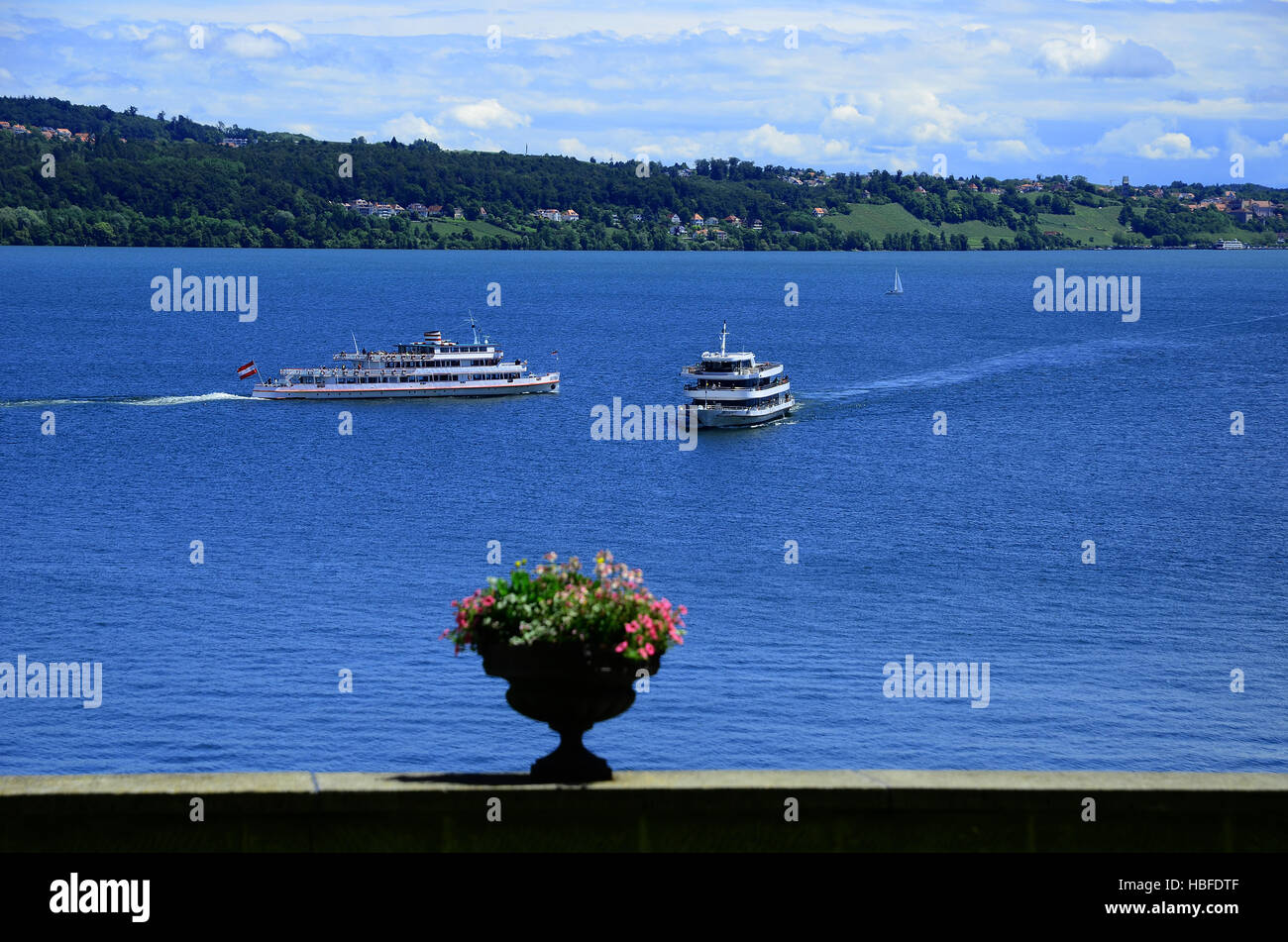 Bodensee, Schiffe, Stockfoto