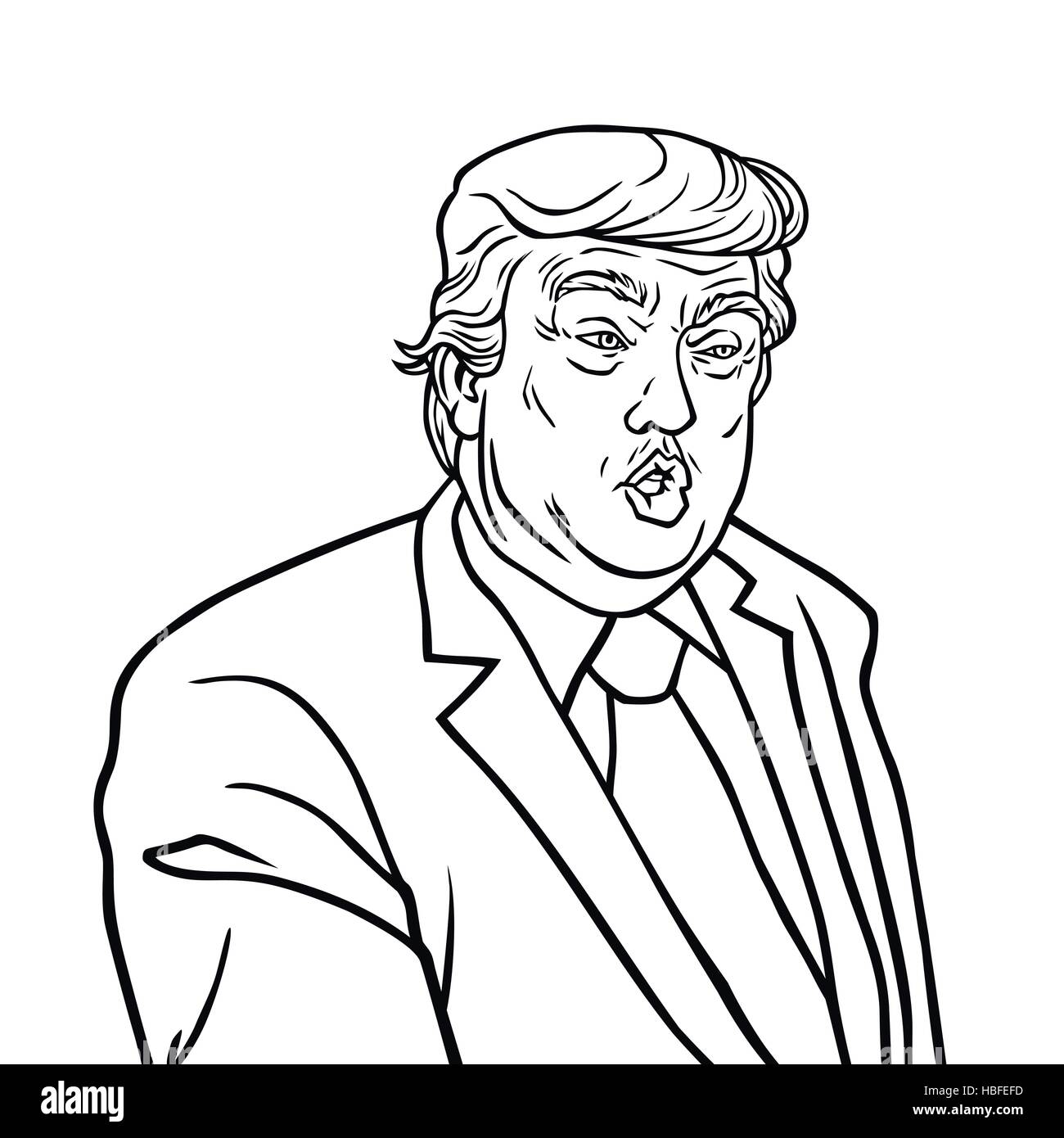 Donald TrumpZeichnungPortraitVektorIllustration