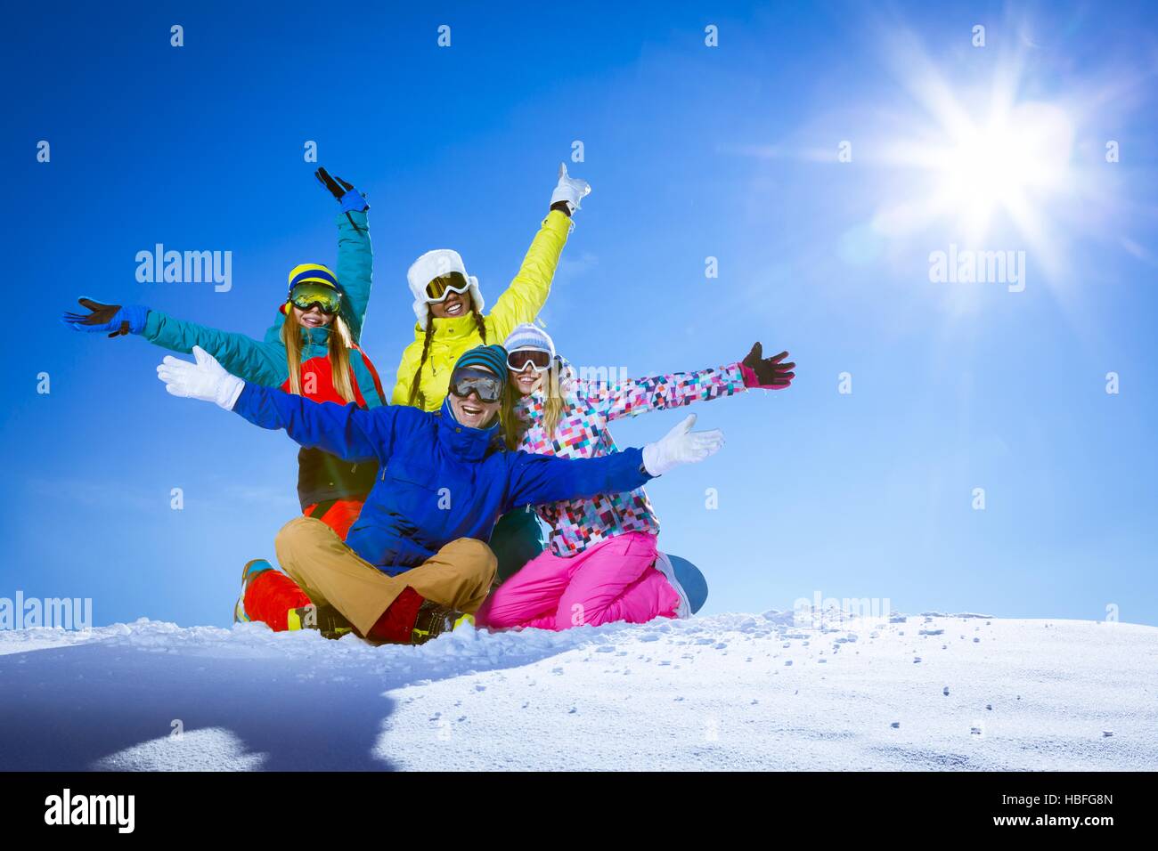 Glückliche Menschen Stockfoto