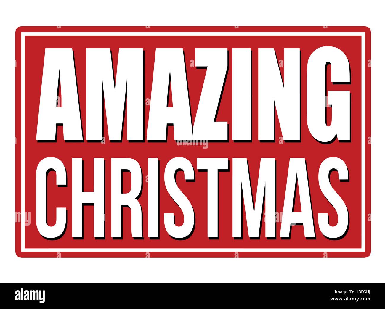 Erstaunlich, Weihnachten Grunge Stempel auf weißem Hintergrund, Vektor-illustration Stock Vektor