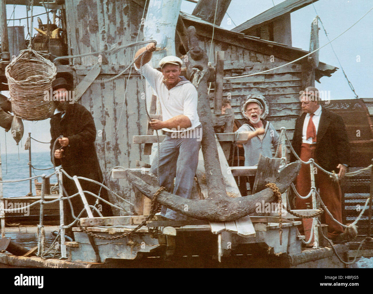 POPEYE, Richard Libertini, Robin Williams, Ray Walston, Paul Dooley, 1980, (c) Paramount/Höflichkeit Everett Collection Stockfoto