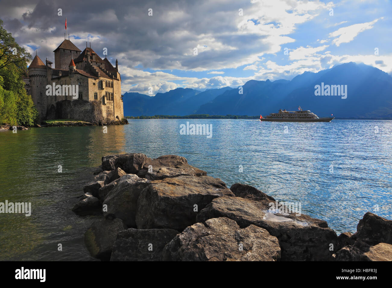 Herbst in Montreux Stockfoto