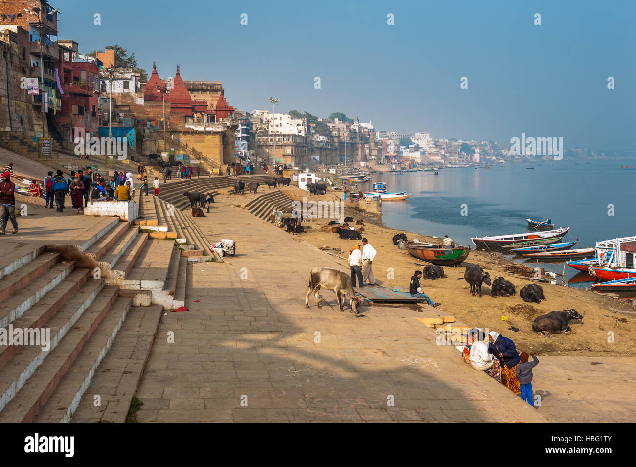 Heilige Stadt Varanasi, Indien Stockfoto