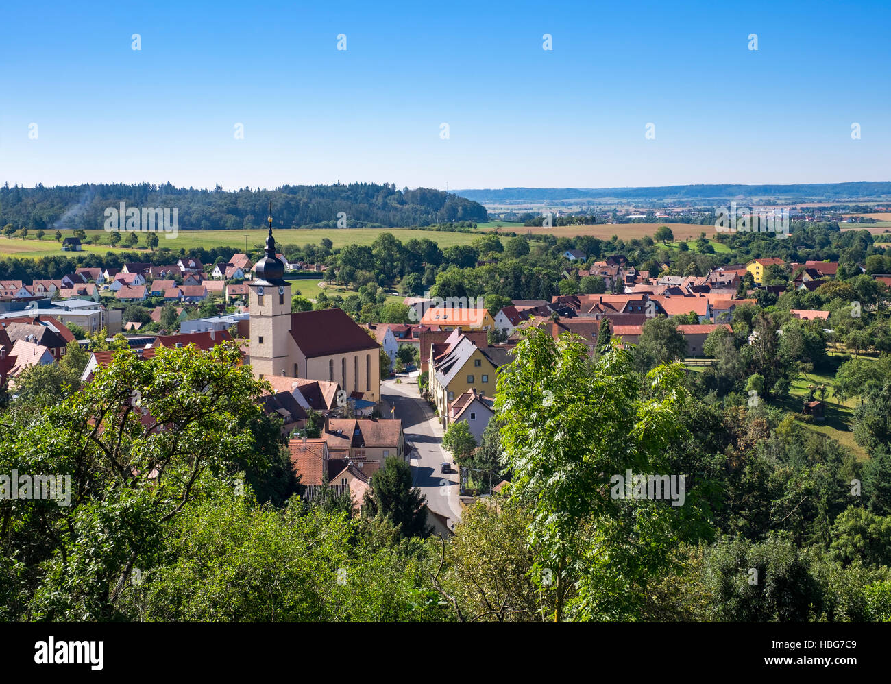 Schillingsfürst Schloss, Mittelfranken, Franken, Bayern, Deutschland Stockfoto