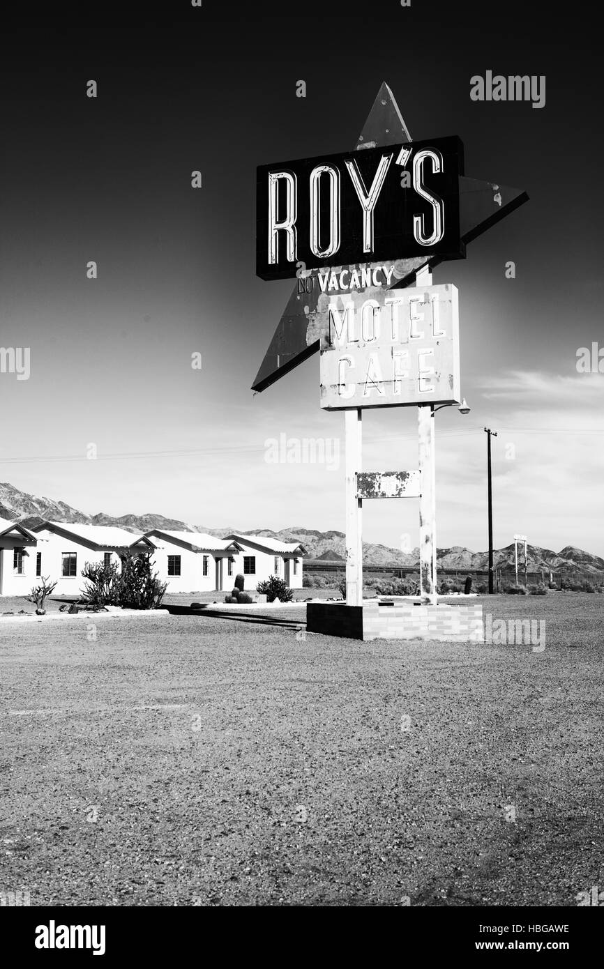 Roys Motel Zeichen Stockfoto