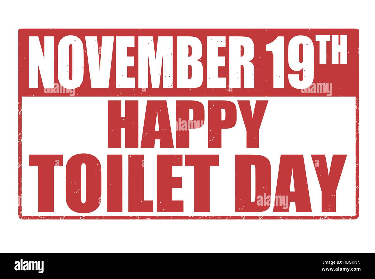 Welt Toiletten Tag Grunge Stempel auf weißem Hintergrund, Vektor-illustration Stock Vektor