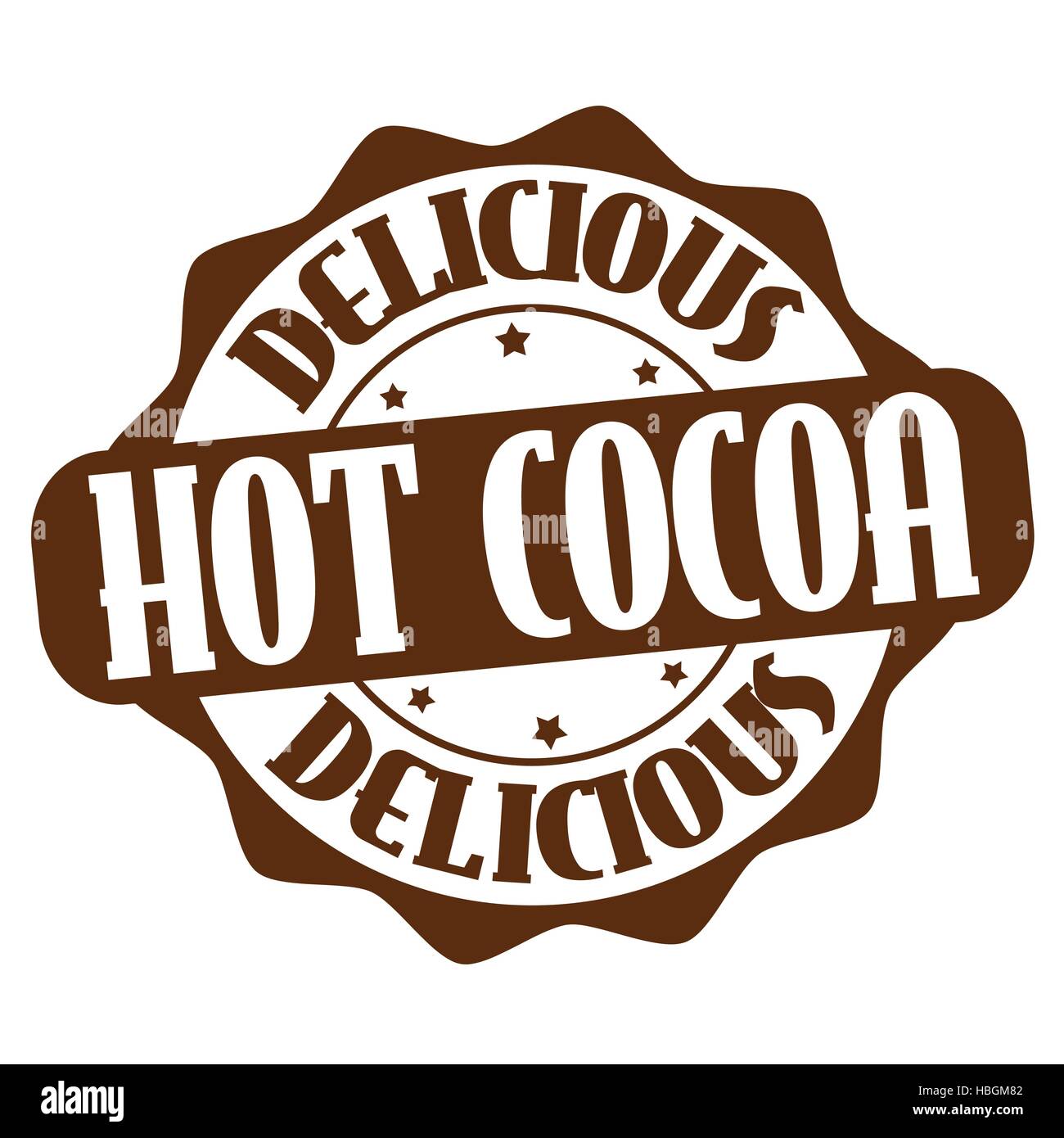Heißer Kakao Grunge Stempel auf weißem Hintergrund, Vektor-illustration Stock Vektor
