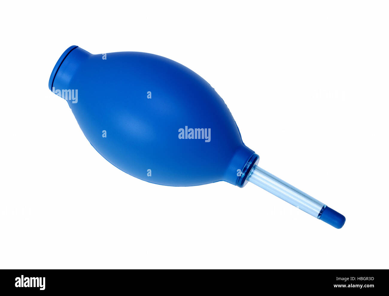 Blaue Luft Gebläse Pumpe Gummimehl Reiniger Stockfoto