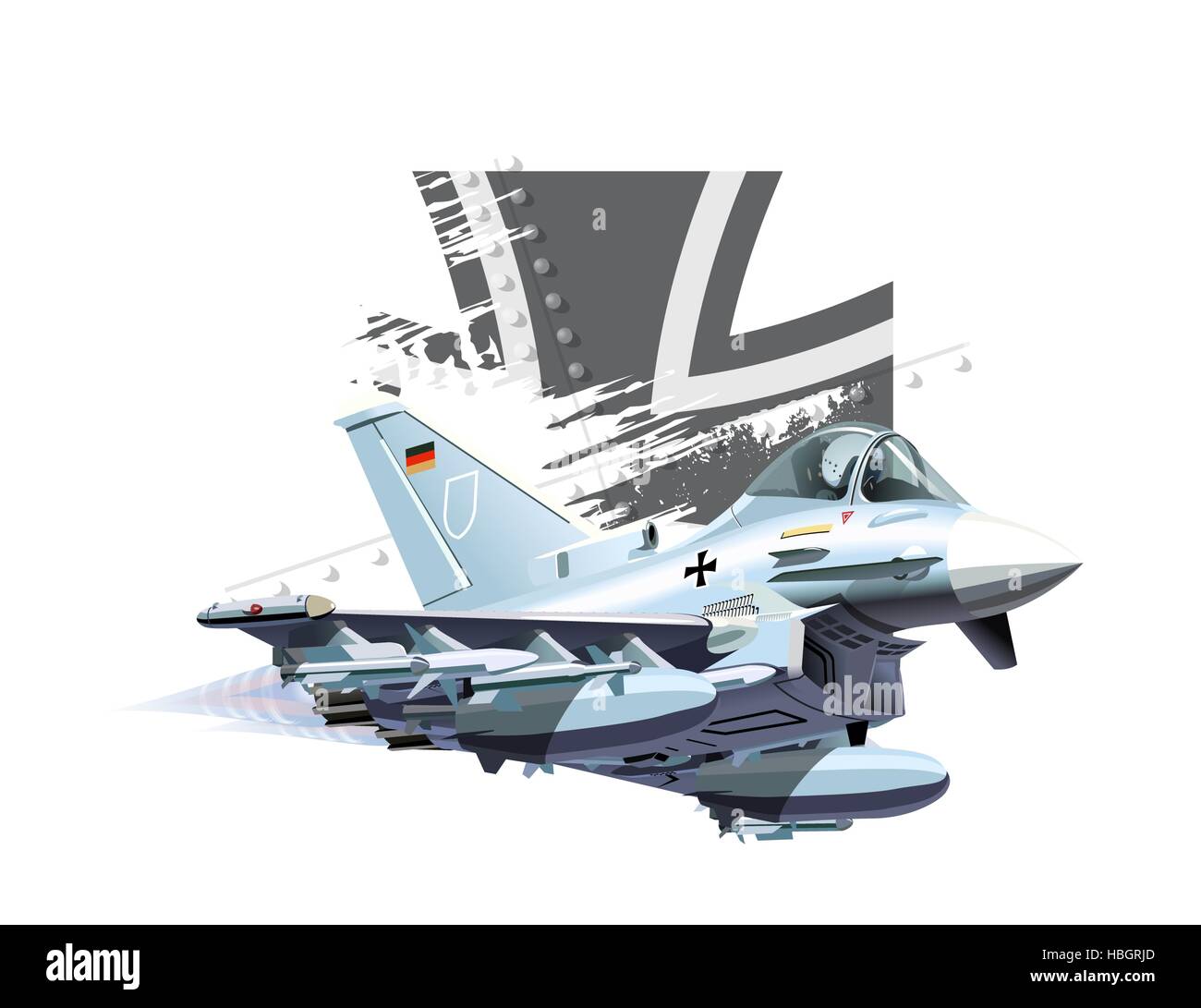 Militärflugzeug Cartoon Stockfoto