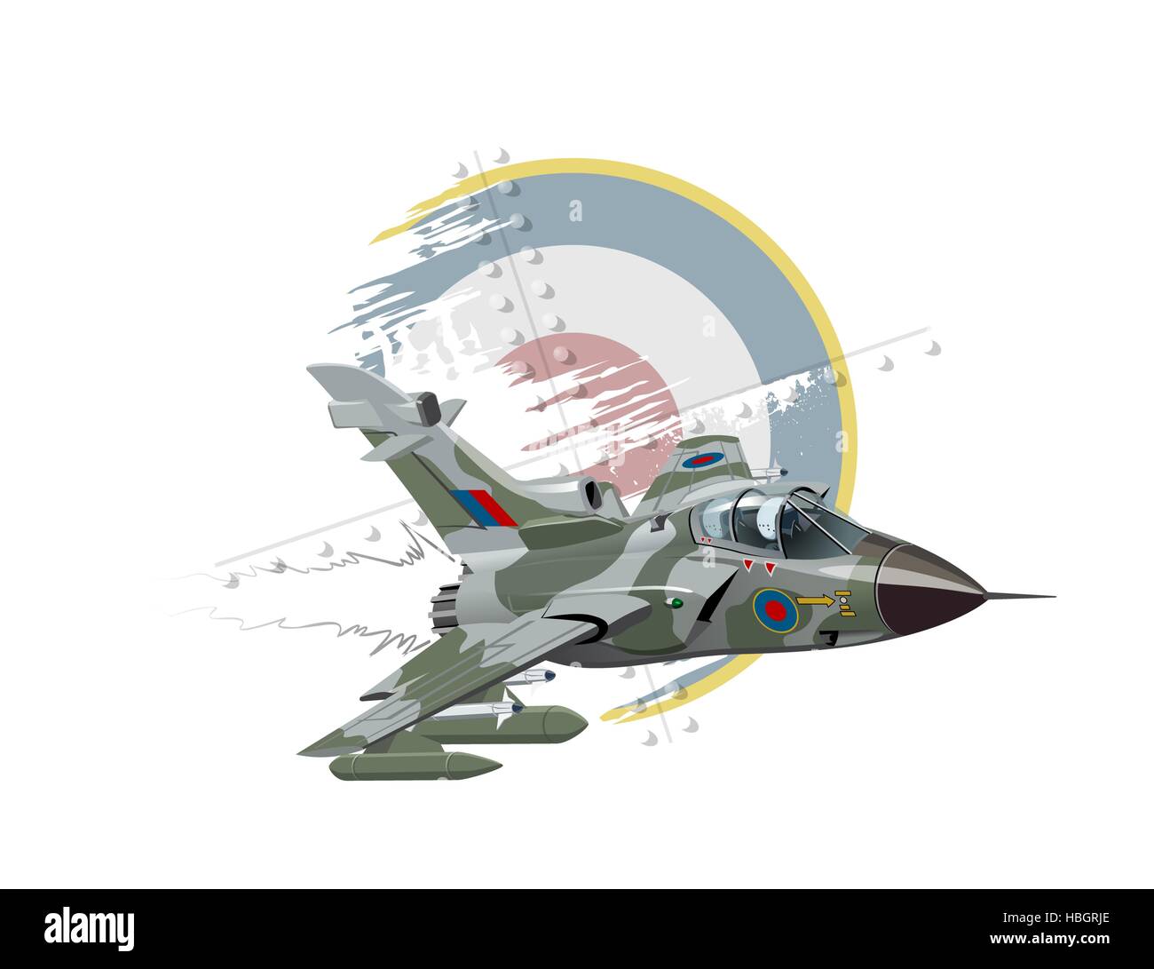 Militärflugzeug Cartoon Stockfoto