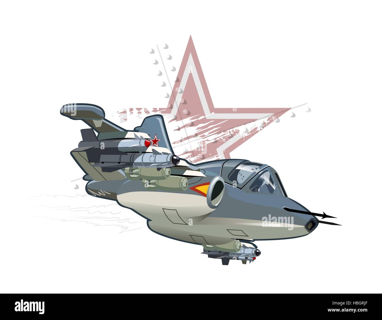 Militärflugzeug Cartoon Stockfoto