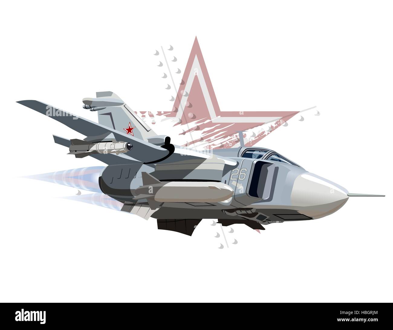 Militärflugzeug Cartoon Stockfoto