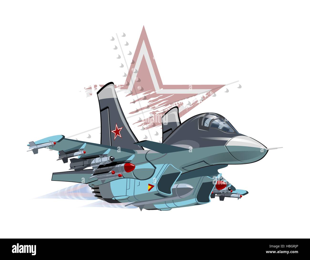 Militärflugzeug Cartoon Stockfoto