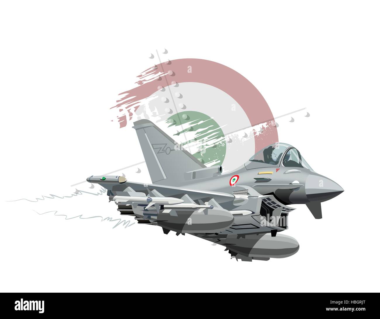 Militärflugzeug Cartoon Stockfoto