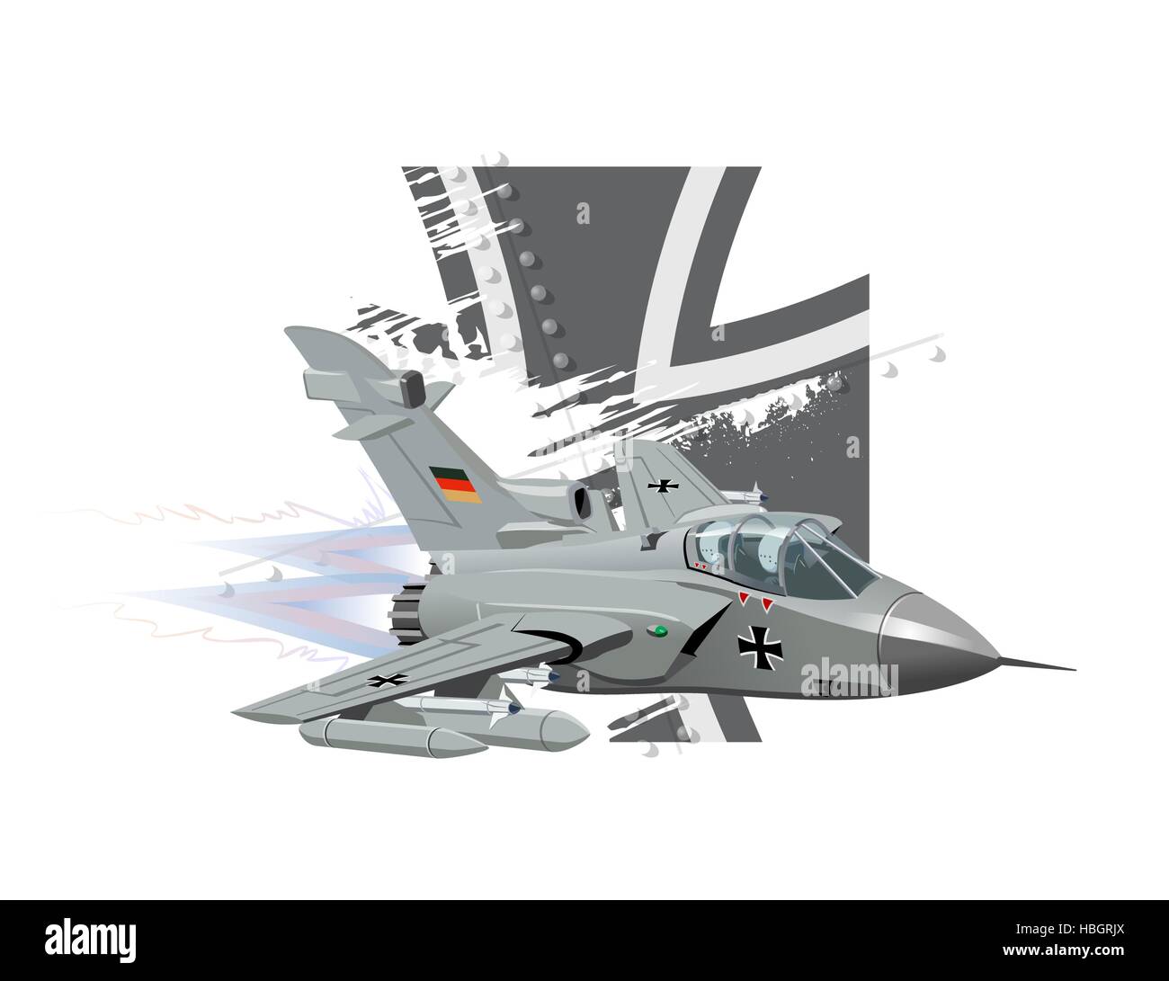 Militärflugzeug Cartoon Stockfoto