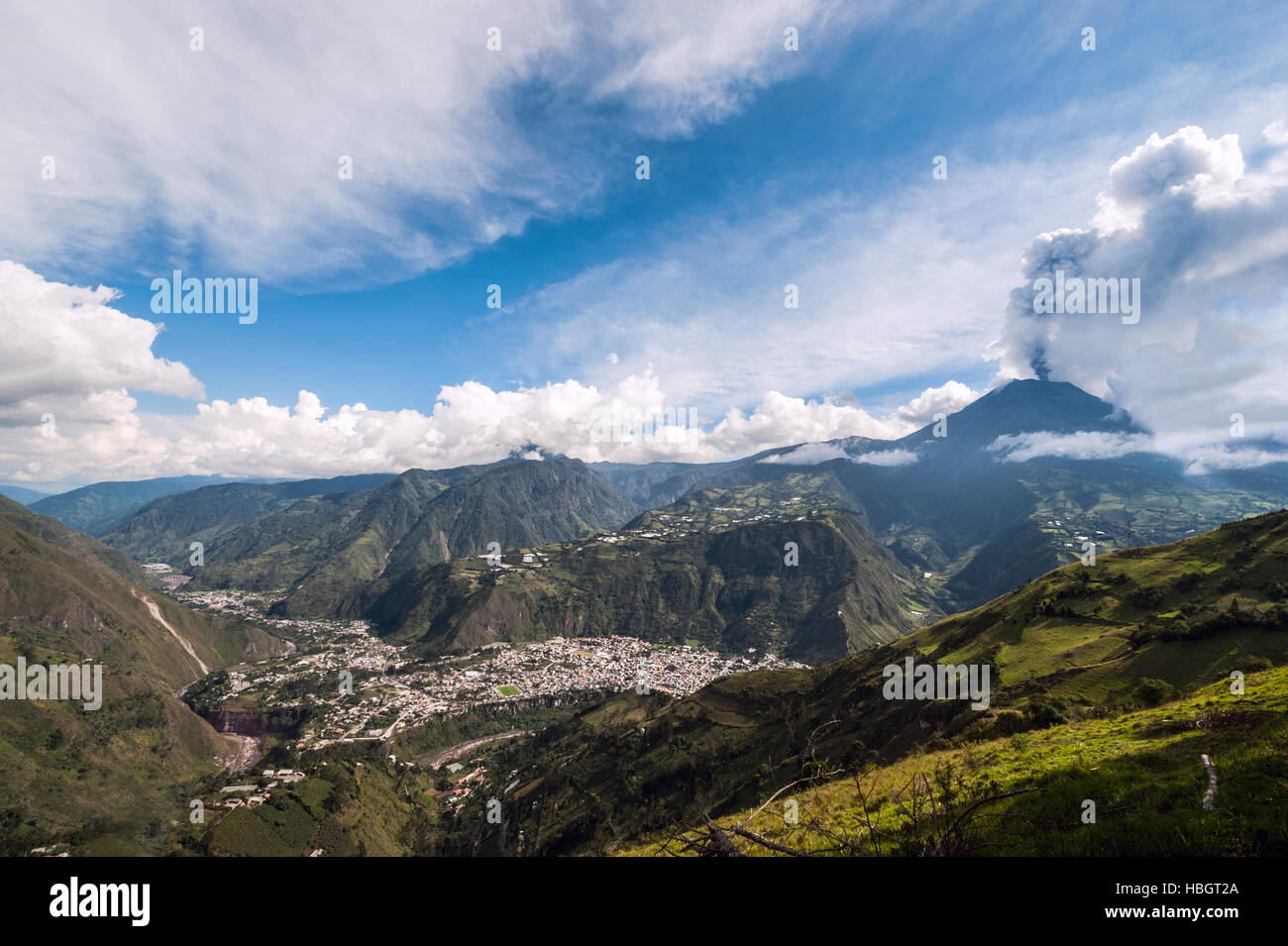Ausbruch eines Vulkans Tungurahua, Cordillera Occidental der Anden von zentralen Ecuador, Südamerika Stockfoto