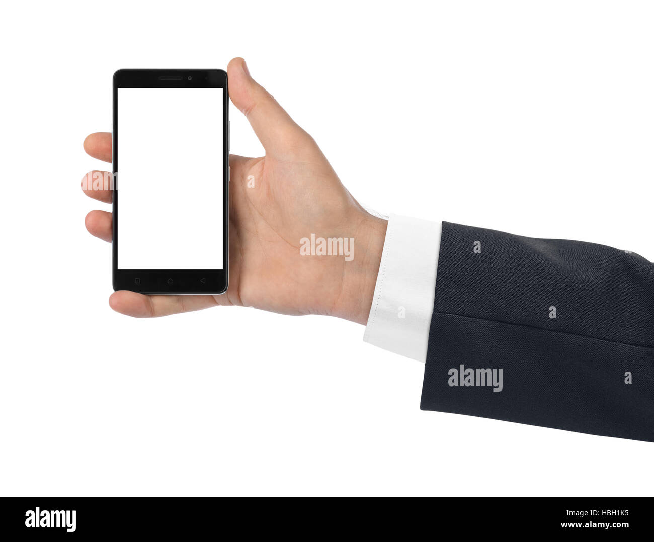 Hand mit smartphone Stockfoto