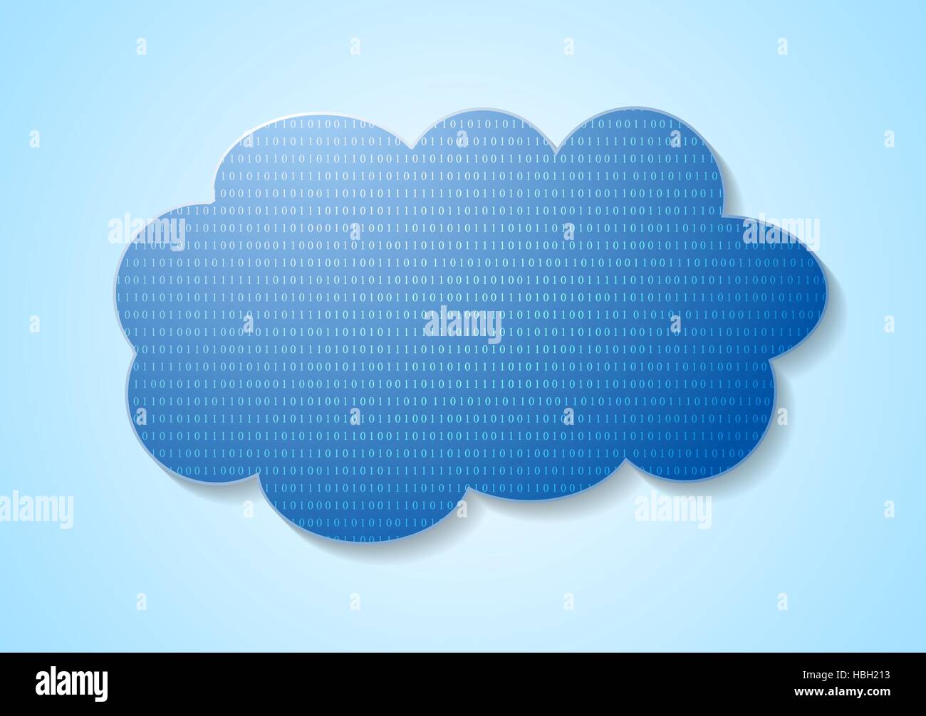 Binär-Code-System und blau Wolke Stockfotografie - Alamy
