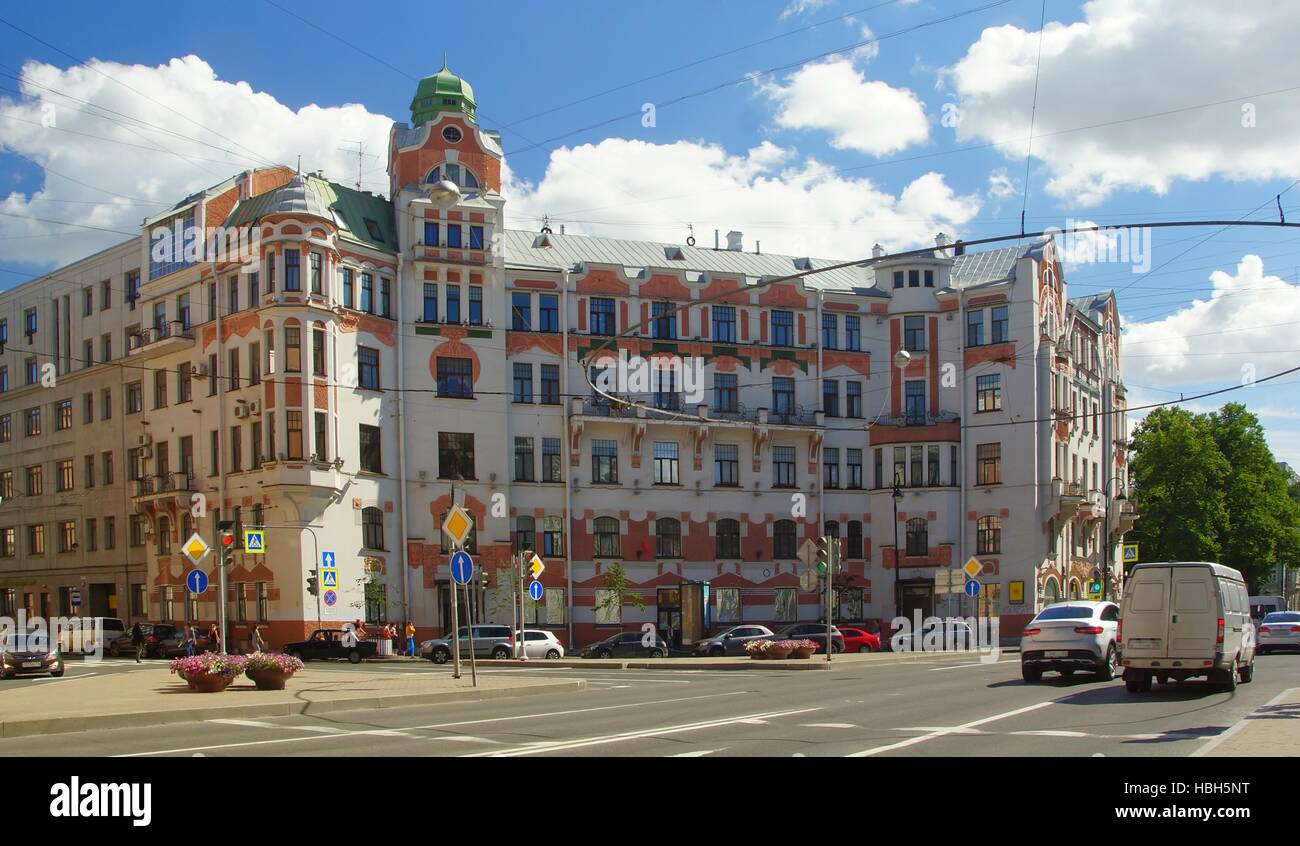 Haus am Neujahrsfeste prospekt Stockfoto