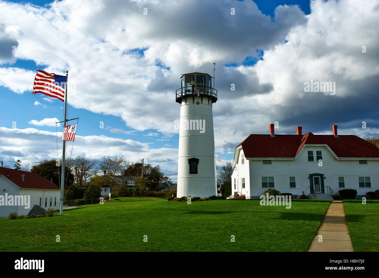Chatham Leuchtturm am Cape Cod Stockfoto