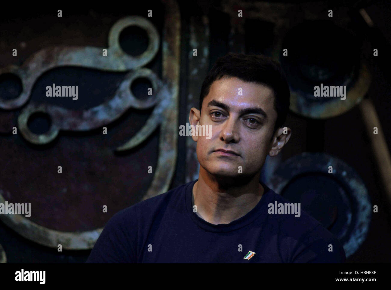 Bollywood-Schauspieler Aamir Khan während des Starts des Titelsongs 3 Dhoom Dhoom Machale Dhoom in Mumbai Stockfoto